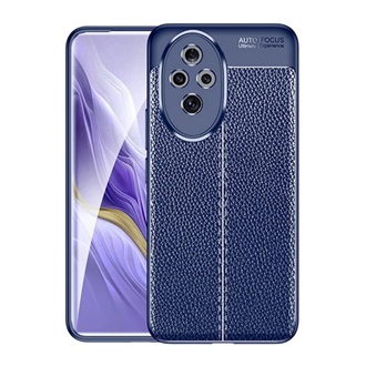 Honor 200 Pro 5G Gigapack Szilikon telefonvédő ütésállóság, varrás minta, SÖTÉTKÉK