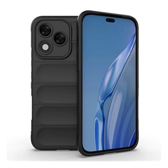 Honor 400 Lite GIGAPACK Szilikon telefonvédő ütésállóság, 3D, FEKETE