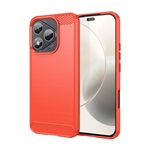 Honor 400 Lite GIGAPACK Szilikon telefonvédő ütésállóság, karbon minta, PIROS