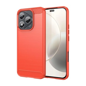 Honor 400 Lite GIGAPACK Szilikon telefonvédő ütésállóság, karbon minta, PIROS