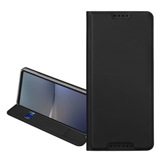 Honor 600 / 600 Pro DUX DUCIS SKIN PRO tok álló, bőr hatású FLIP, asztali tartó, FEKETE
