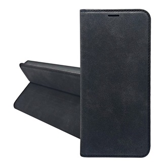 Honor 600 Lite GIGAPACK Tok álló, bőr hatású FLIP, prémium, FEKETE