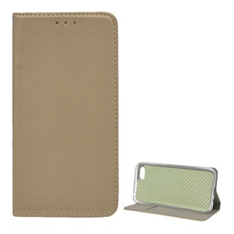 Honor 7S Gigapack Tok álló, bőr hatású FLIP, asztali tartó, ARANY