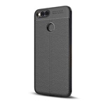 Honor 7X (2017) Gigapack szilikon telefonvédő ütésállóság, varrás minta, FEKETE