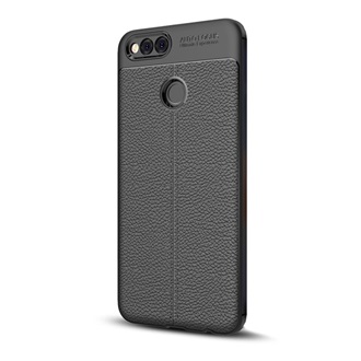 Honor 7X (2017) Gigapack szilikon telefonvédő ütésállóság, varrás minta, FEKETE