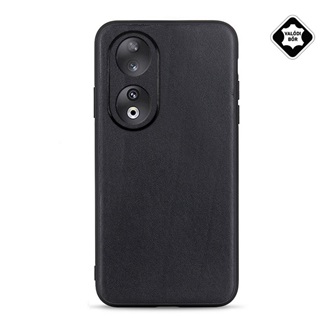 Honor 90 5G Gigapack Szilikon telefonvédő valódi bőr hátlap FEKETE