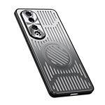 Honor 90 5G Gigapack szilikon telefonvédő ütésállóság, csíkos, EZÜST