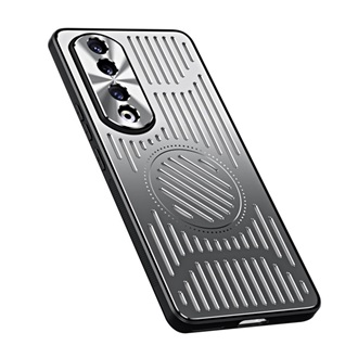 Honor 90 5G Gigapack szilikon telefonvédő ütésállóság, csíkos, EZÜST