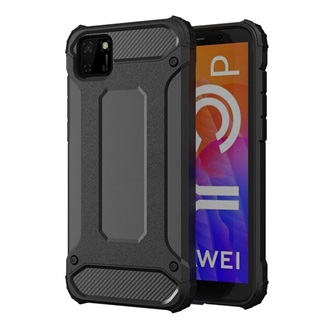Honor 9S Gigapack Defender szilikon telefonvédő ütésállóság, fémhatás, FEKETE