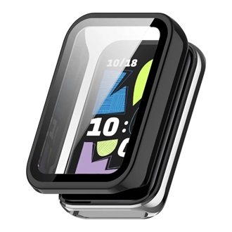 Honor Band 10 GIGAPACK Műanyag keret BUMPER, ütésállóság + kijelzővédő üveg, FEKETE