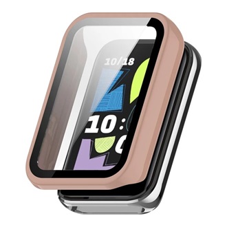 Honor Band 10 GIGAPACK Műanyag keret BUMPER, ütésállóság + kijelzővédő üveg, RÓZSASZÍN