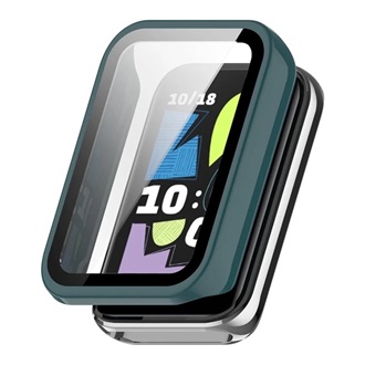 Honor Band 10 GIGAPACK Műanyag keret BUMPER, ütésállóság + kijelzővédő üveg, SÖTÉTZÖLD