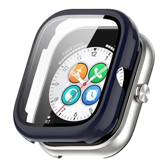 Honor Choice Haylou Watch GIGAPACK Műanyag keret BUMPER, ütésállóság + kijelzővédő üveg, SÖTÉTKÉK