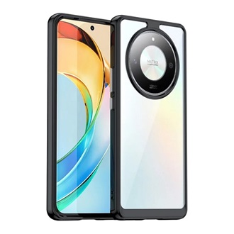 Honor Magic6 Lite 5G Gigapack Szilikon telefonvédő ütésállóság, átlátszó hátlap, FEKETE