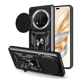 Honor Magic7 Lite GIGAPACK Defender szilikon telefonvédő ütésállóság, kameravédő, FEKETE