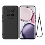 Honor Magic7 Lite GIGAPACK Szilikon telefonvédő matt, prémium + kézpánt, FEKETE