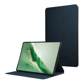 Honor MagicPad 2 GIGAPACK Tok álló, bőr hatású FLIP, asztali tartó, SÖTÉTKÉK