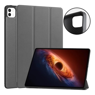 Honor MagicPad 4 GIGAPACK Tok álló, bőr hatású aktív FLIP, asztali tartó, SÖTÉTSZÜRKE