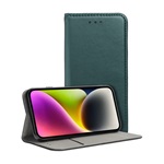 Honor Magic 8 Lite GIGAPACK Tok álló, bőr hatású FLIP, asztali tartó, SÖTÉTZÖLD