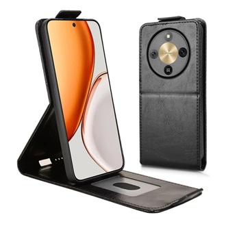 Honor Magic 8 Lite GIGAPACK Tok álló, bőr hatású FLIP, mágnescsat, FEKETE