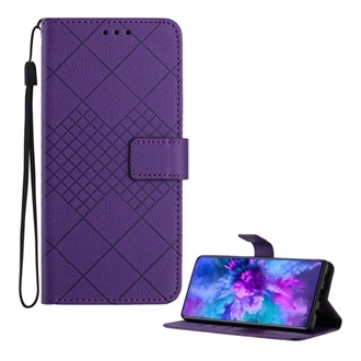 Honor Magic 8 Lite GIGAPACK Tok álló, bőr hatású FLIP, prémium, LILA