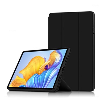 Honor Pad 8 Gigapack tok álló, bőr hatású FLIP, asztali tartó, FEKETE