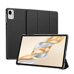 Honor Pad X9a DUX DUCIS DOMO tok álló, bőr hatású aktív FLIP, asztali tartó, FEKETE