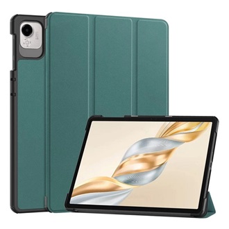 Honor Pad X9a GIGAPACK Tok álló, bőr hatású aktív FLIP, asztali tartó, SÖTÉTZÖLD