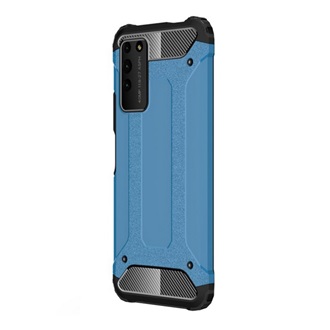 Honor X10 5G Gigapack Defender szilikon telefonvédő ütésállóság, fémhatás, VILÁGOSKÉK
