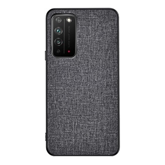 Honor X10 5G Gigapack Szilikon telefonvédő ütésállóság, textil hátlap, SÖTÉTSZÜRKE