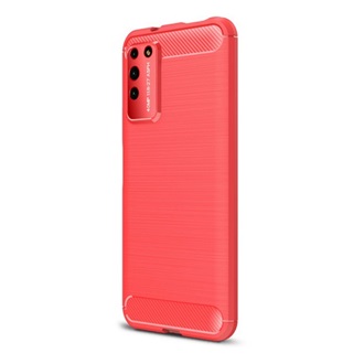 Honor X10 5G Gigapack szilikon telefonvédő ütésállóság, karbon minta, PIROS