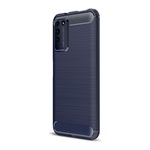 Honor X10 5G Gigapack szilikon telefonvédő ütésállóság, karbon minta, SÖTÉTKÉK