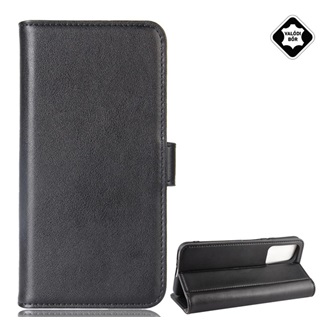 Honor X10 5G Gigapack tok álló, valódi bőr FLIP, asztali tartó, FEKETE