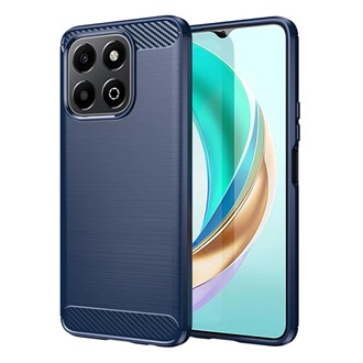 Honor X6b Gigapack Szilikon telefonvédő ütésállóság, karbon minta, SÖTÉTKÉK