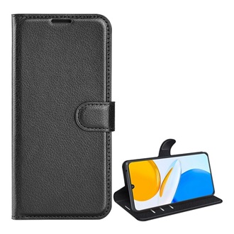 Honor X7 (2022) Gigapack tok álló, bőr hatású FLIP, prémium, FEKETE