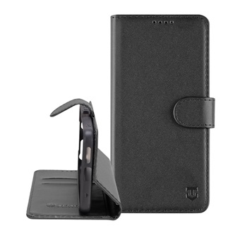 Honor X7d 4G TACTICAL FIELD NOTES tok álló, bőr hatású FLIP, prémium, FEKETE