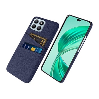 Honor X8b 4G Gigapack Műanyag telefonvédő ütésállóság, textil hatás, SÖTÉTKÉK