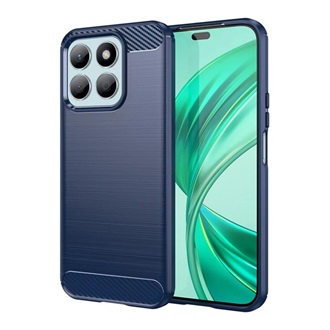 Honor X8b 4G Gigapack Szilikon telefonvédő ütésállóság, karbon minta, SÖTÉTKÉK