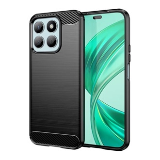 Honor X8c GIGAPACK Szilikon telefonvédő ütésállóság, karbon minta, FEKETE