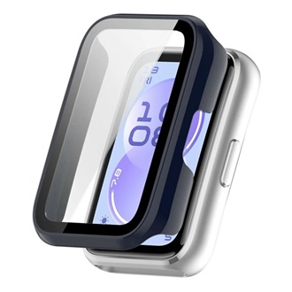 Huawei Band 11 GIGAPACK Műanyag keret BUMPER, ütésállóság + kijelzővédő üveg, SÖTÉTKÉK