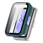 Huawei Band 11 GIGAPACK Műanyag keret BUMPER, ütésállóság + kijelzővédő üveg, SÖTÉTZÖLD