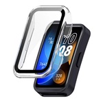 Huawei Band 9 Gigapack Műanyag keret BUMPER, ütésállóság + kijelzővédő üveg, ÁTLÁTSZÓ