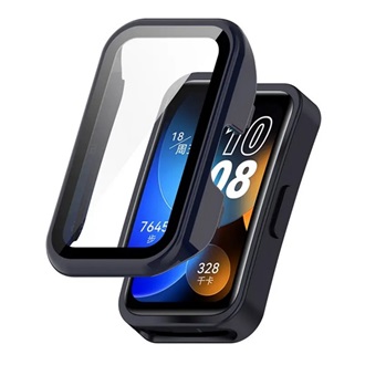 Huawei Band 9 Gigapack Műanyag keret BUMPER, ütésállóság + kijelzővédő üveg, SÖTÉTKÉK
