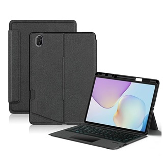 Huawei MatePad 11.5 (2026) GIGAPACK Tok álló, bőr hatású FLIP, ceruza tartó, FEKETE