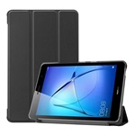 Huawei MatePad T8 WIFI Gigapack tok álló, bőr hatású FLIP, asztali tartó, FEKETE