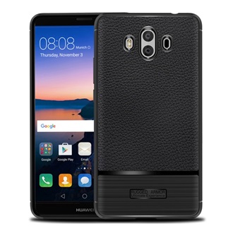 Huawei Mate 10 Gigapack szilikon telefonvédő ütésállóság, szálcsiszolt, FEKETE