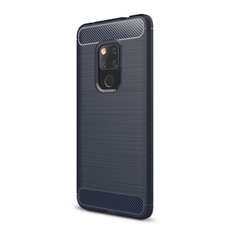 Huawei Mate 20 Gigapack szilikon telefonvédő ütésállóság, karbon minta, SÖTÉTKÉK