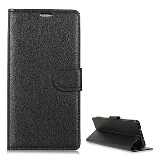 Huawei Mate 20 Gigapack tok álló, bőr hatású FLIP, prémium, FEKETE