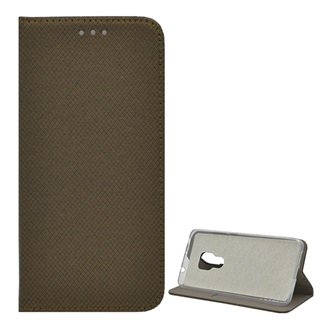 Huawei Mate 20 Gigapack tok álló, bőr hatású FLIP, rombusz, ARANYBARNA