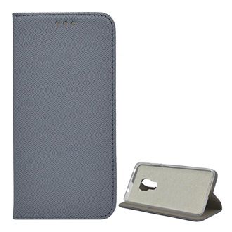 Huawei Mate 20 Gigapack tok álló, bőr hatású FLIP, rombusz, SZÜRKE